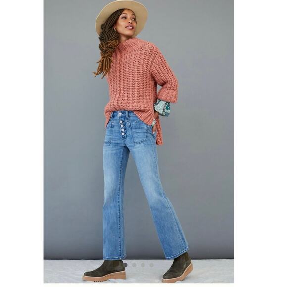 Pilcro Anthropologie Jeans Womens 29 High Rise Bootcut Trouser Blue - Picture 1 of 11